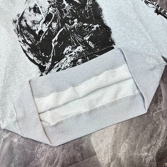 Vetements Light Grey Printed Hoodie - Picture 8 of 12